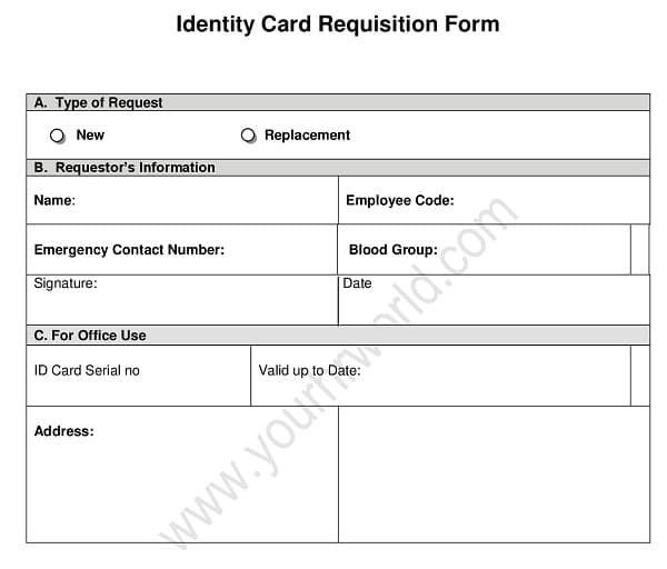 application letter for employee id